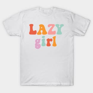 Lazy girl. Retro style T-Shirt